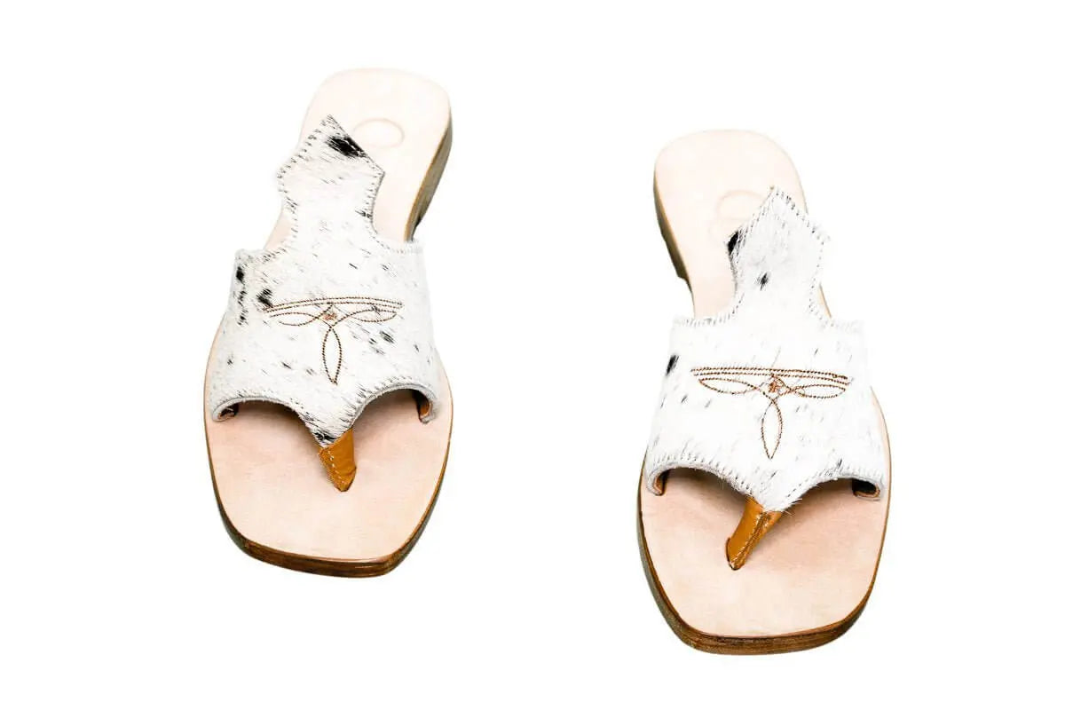 Luciana Cowhide Flip Flop Sandals – Size 8