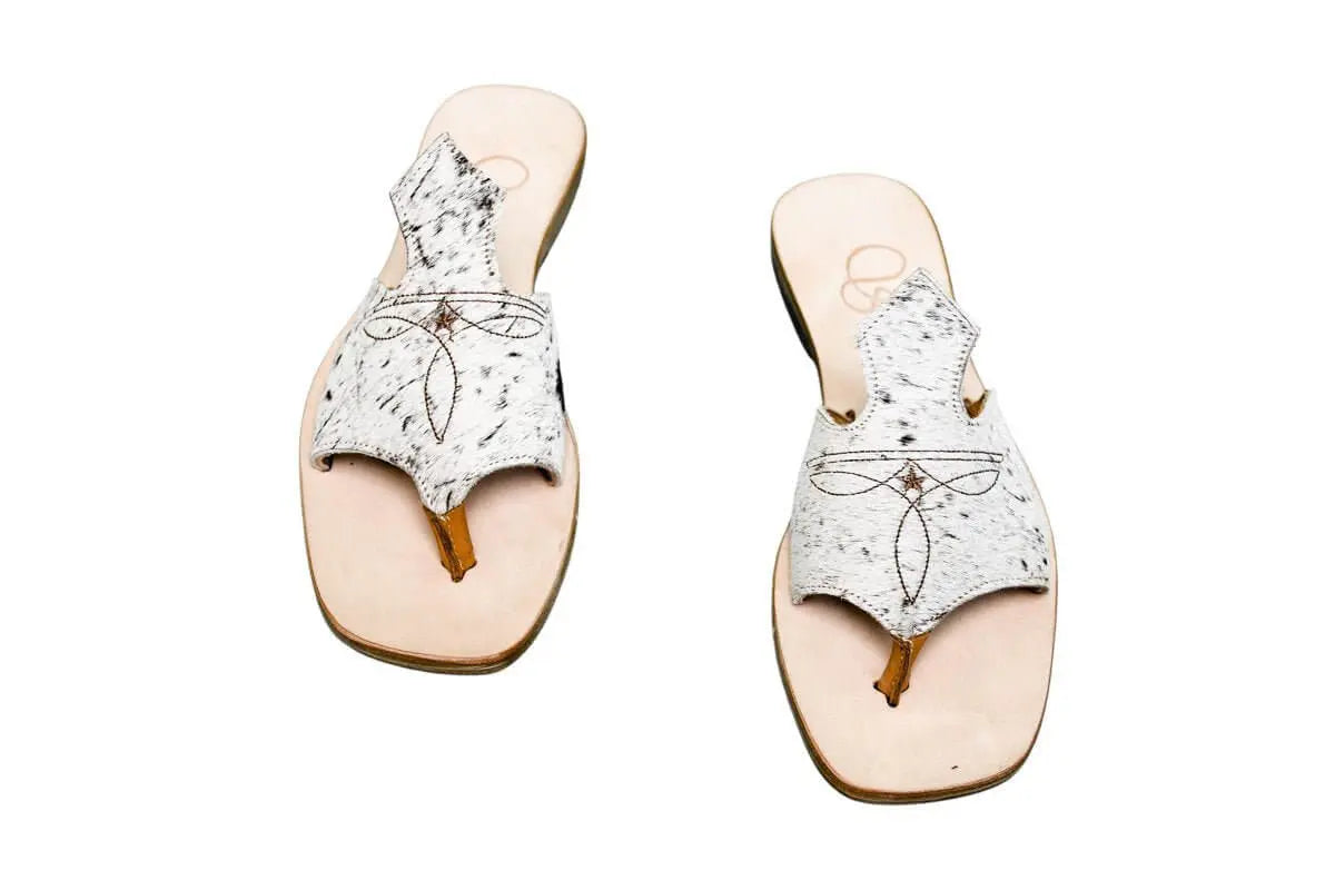 Luciana Cowhide Flip Flop Sandals – Size 8