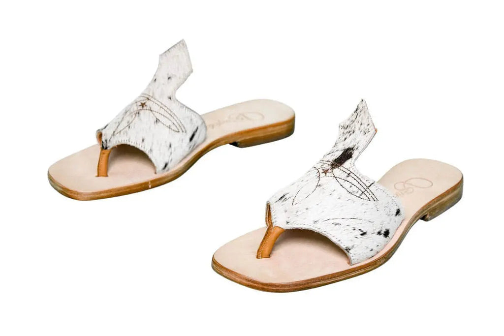 Luciana Cowhide Flip Flop Sandals – Size 8