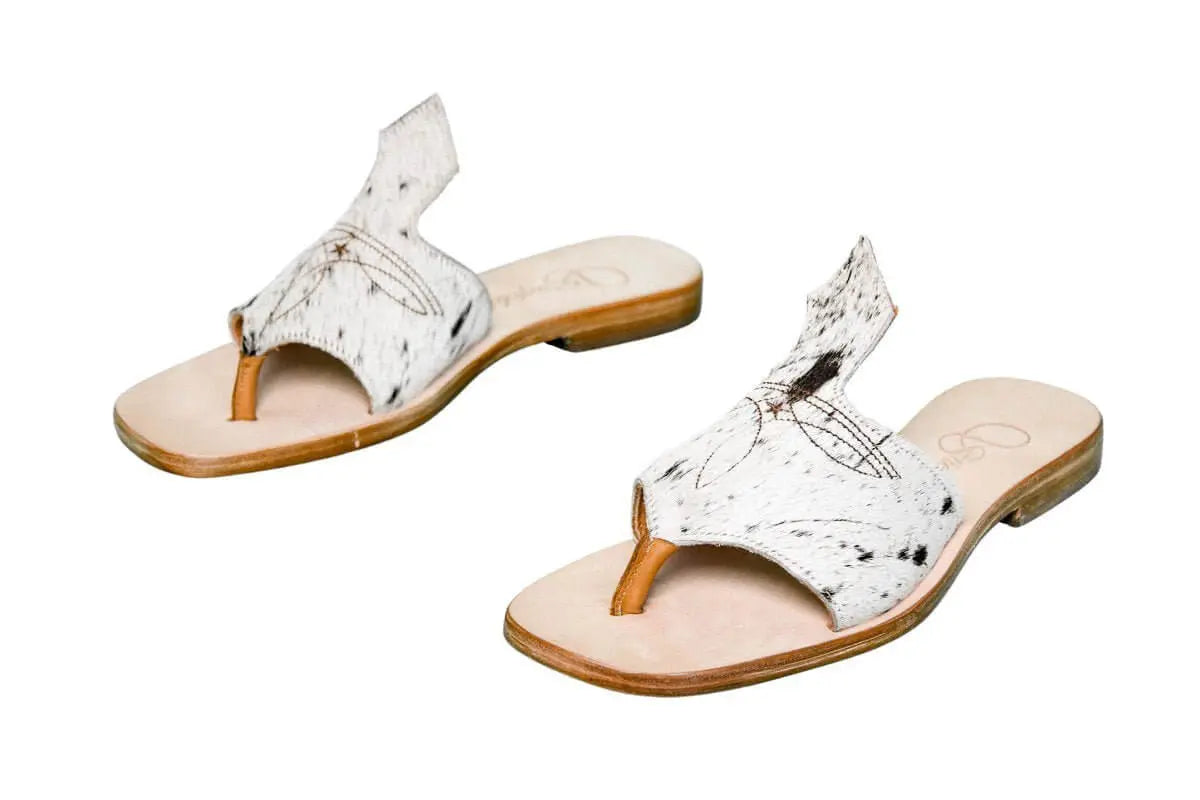 Luciana Cowhide Flip Flop Sandals – Size 8