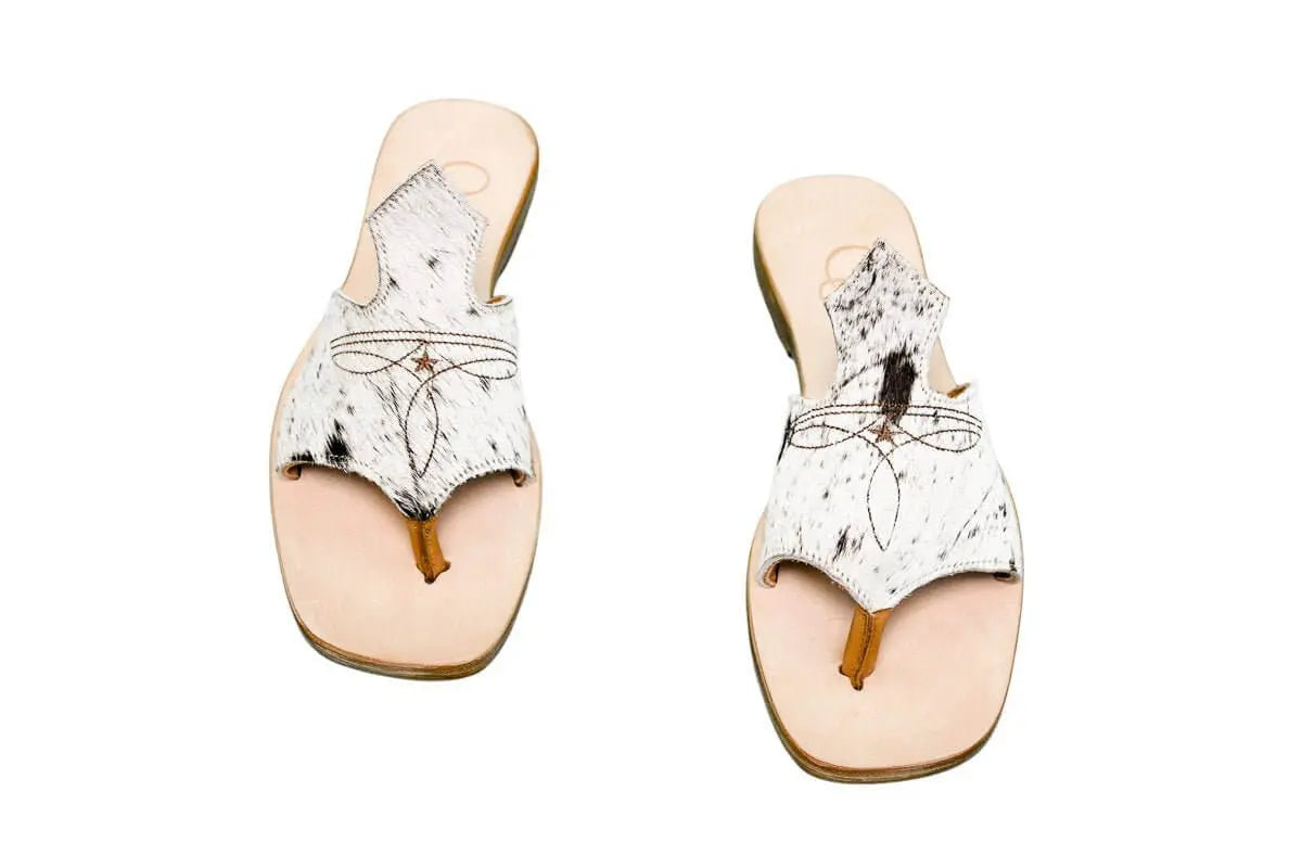 Luciana Cowhide Flip Flop Sandals – Size 8