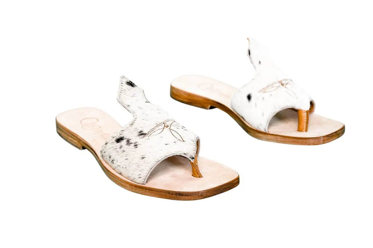 Luciana Cowhide Flip Flop Sandals – Size 8