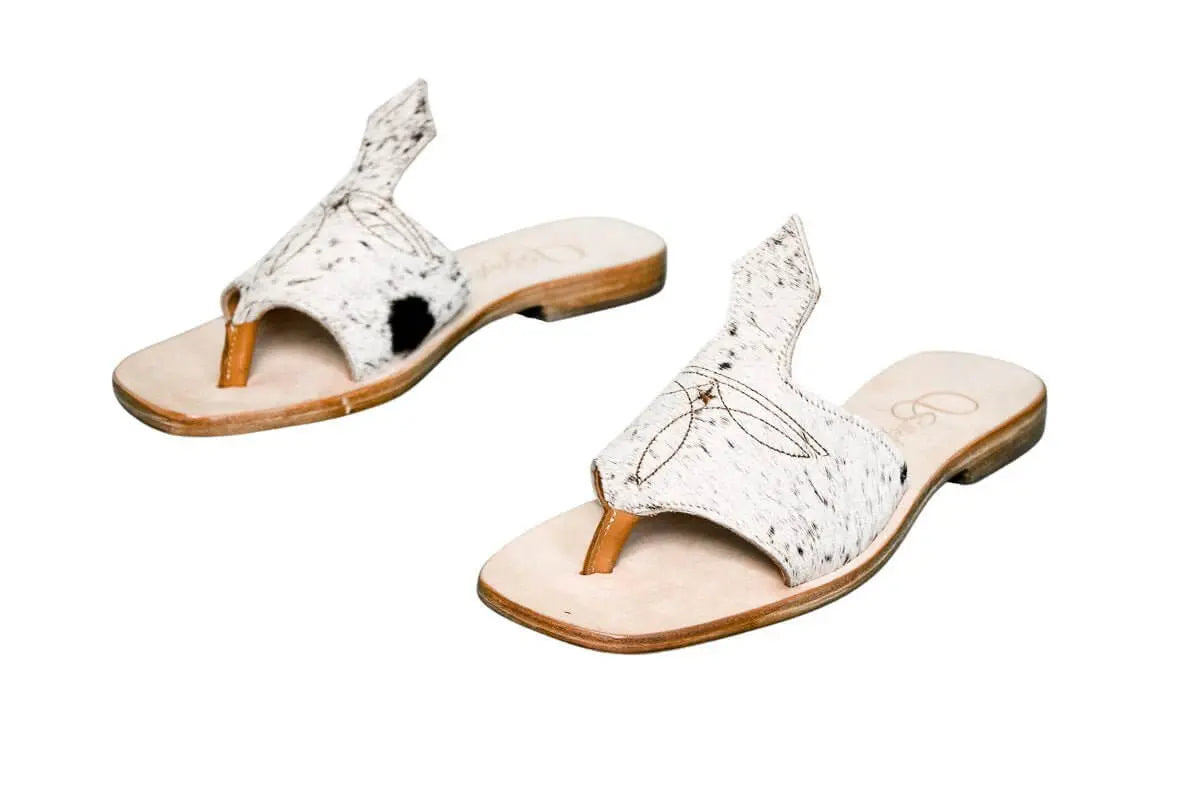 Luciana Cowhide Flip Flop Sandals – Size 8