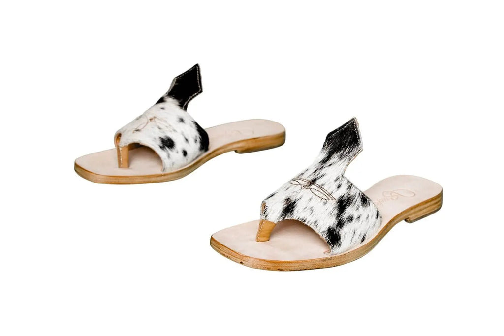 Luciana Cowhide Flip Flop Sandals – Size 9