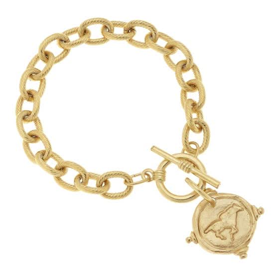 Susan Shaw - Gold Race Horse Bracelet