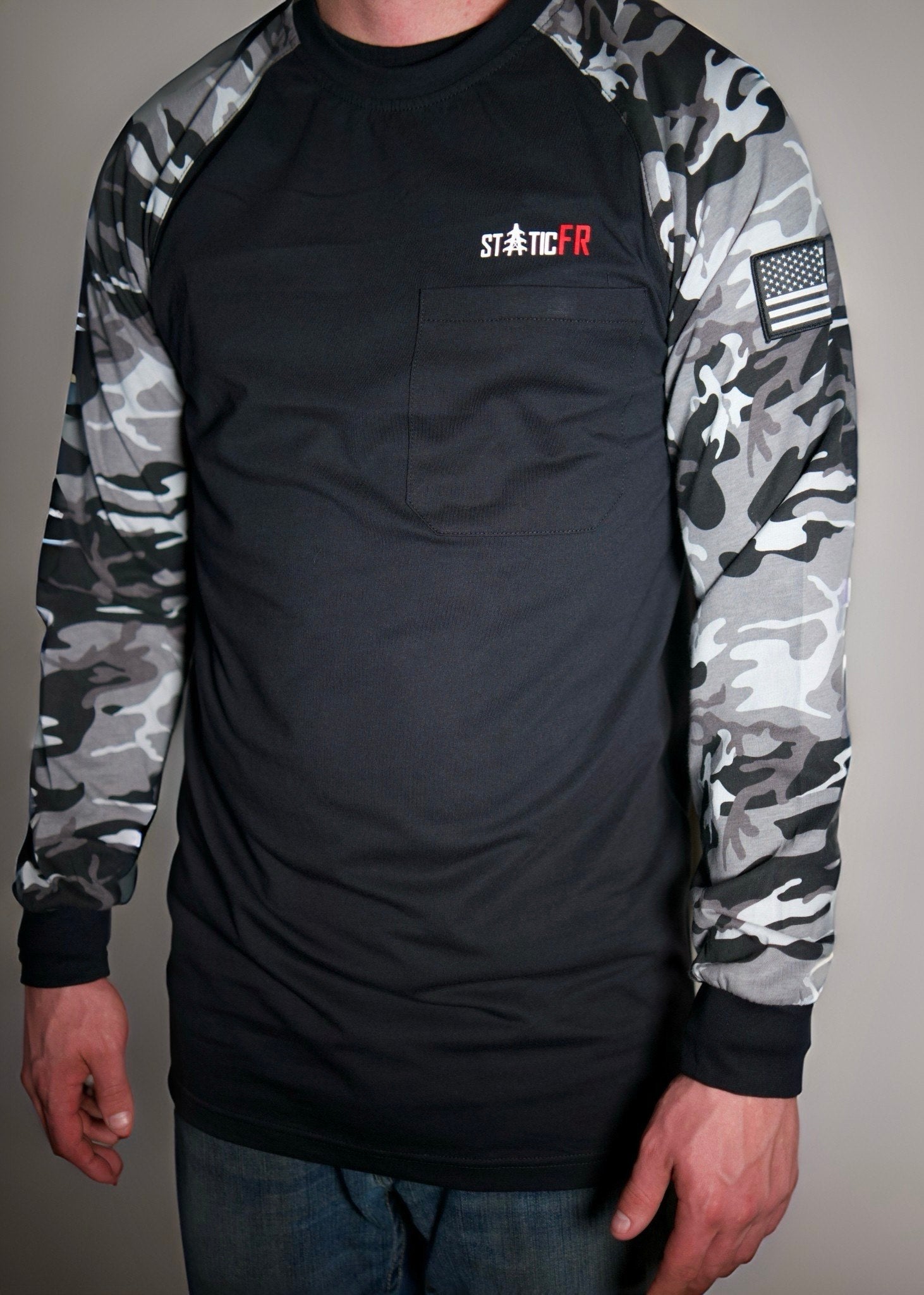 FR Camo Men's Shirt - Black/Gray
