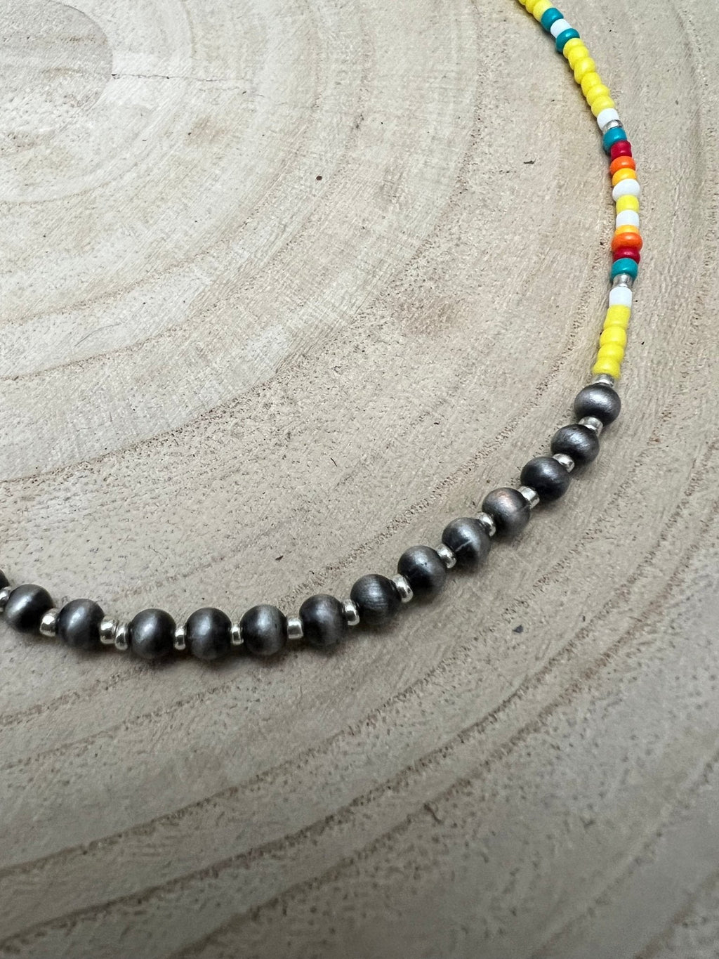 Seed Bead with Faux Navajo Pearl - 13 inch Choker - Deal of the Day!
