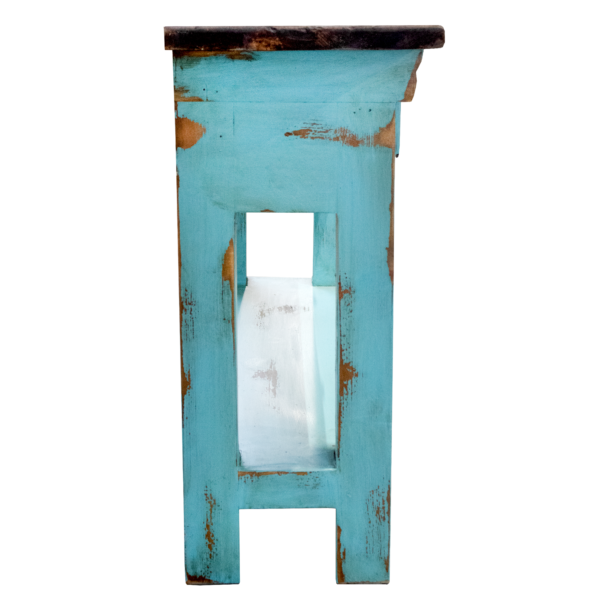 Rustic Sofa Table Oldie Turquoise