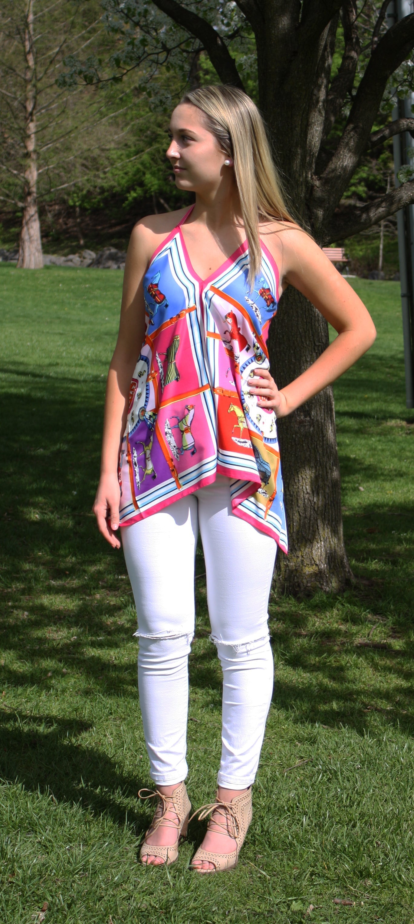 Equestrian Silk Women's Top