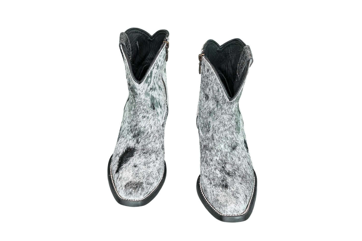 The Loretta Cowhide Boots - Turquoise Metallic Limited Edition