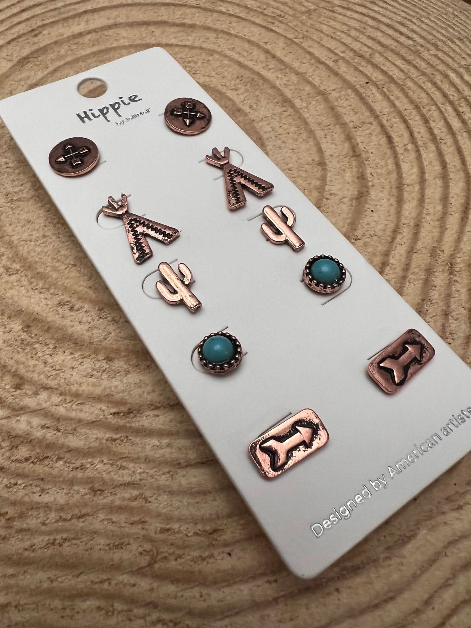 Western Theme 5 for 1 Earring Set